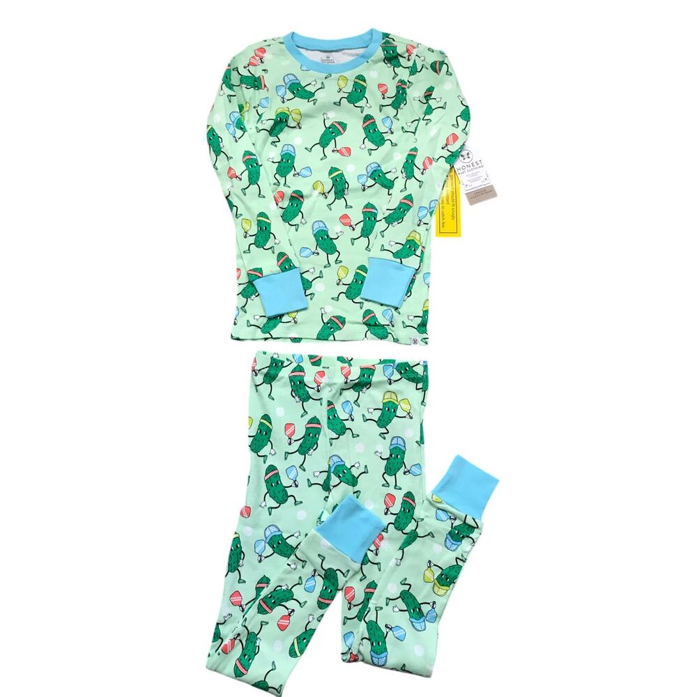 Honest Dill-Licious Pickle Ball 2pc Pajama Set Size 7